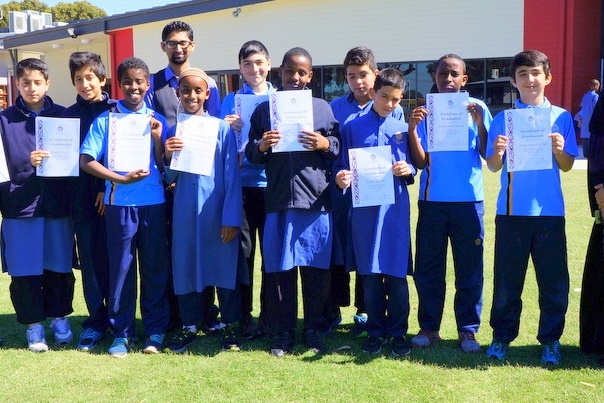 Year 6 male student graduates